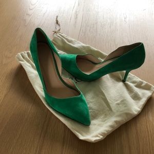 Green J Crew Pumps